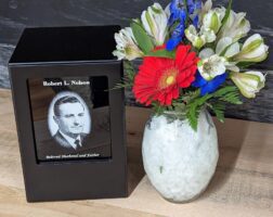 Laser Engraved Photo Urn