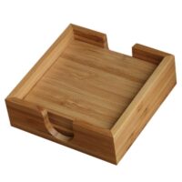 Set of four bamboo coasters