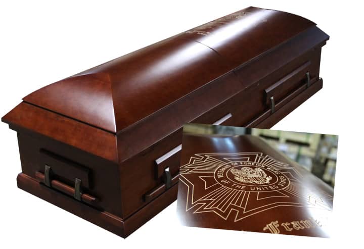 Laser Engraved Caskets