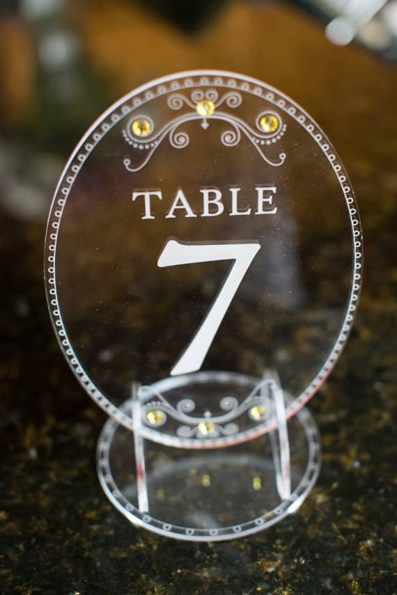 Laser Cut Acrylic Table Number